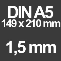DIN A5 Schwarz - 1,5 mm